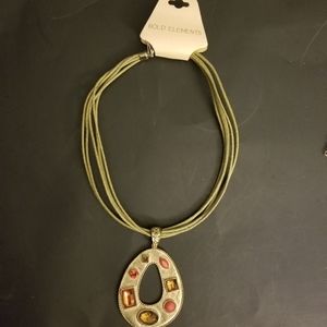Bold Elements Big Bold Statement Corded Necklace